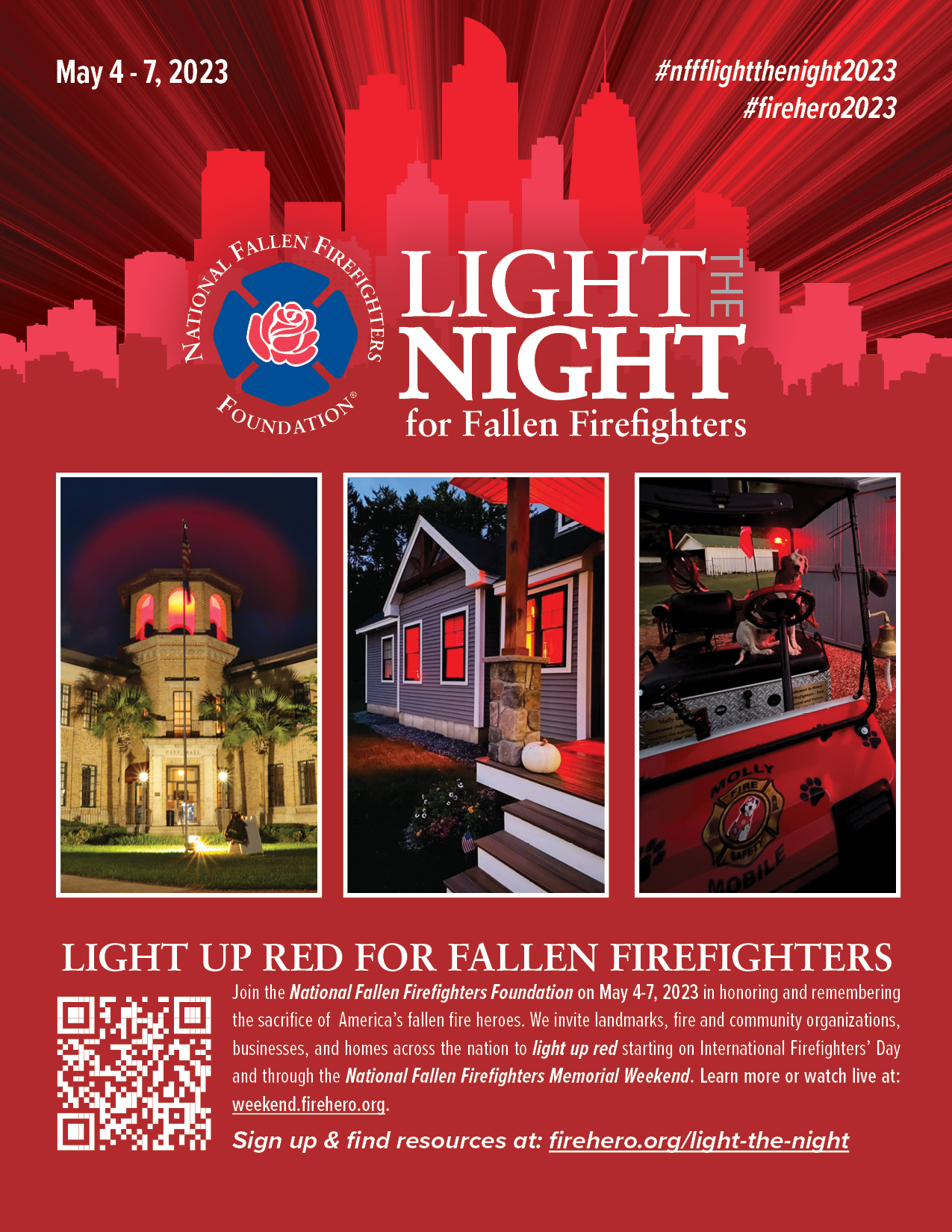 Light the Night for Fallen Firefighters Flyer