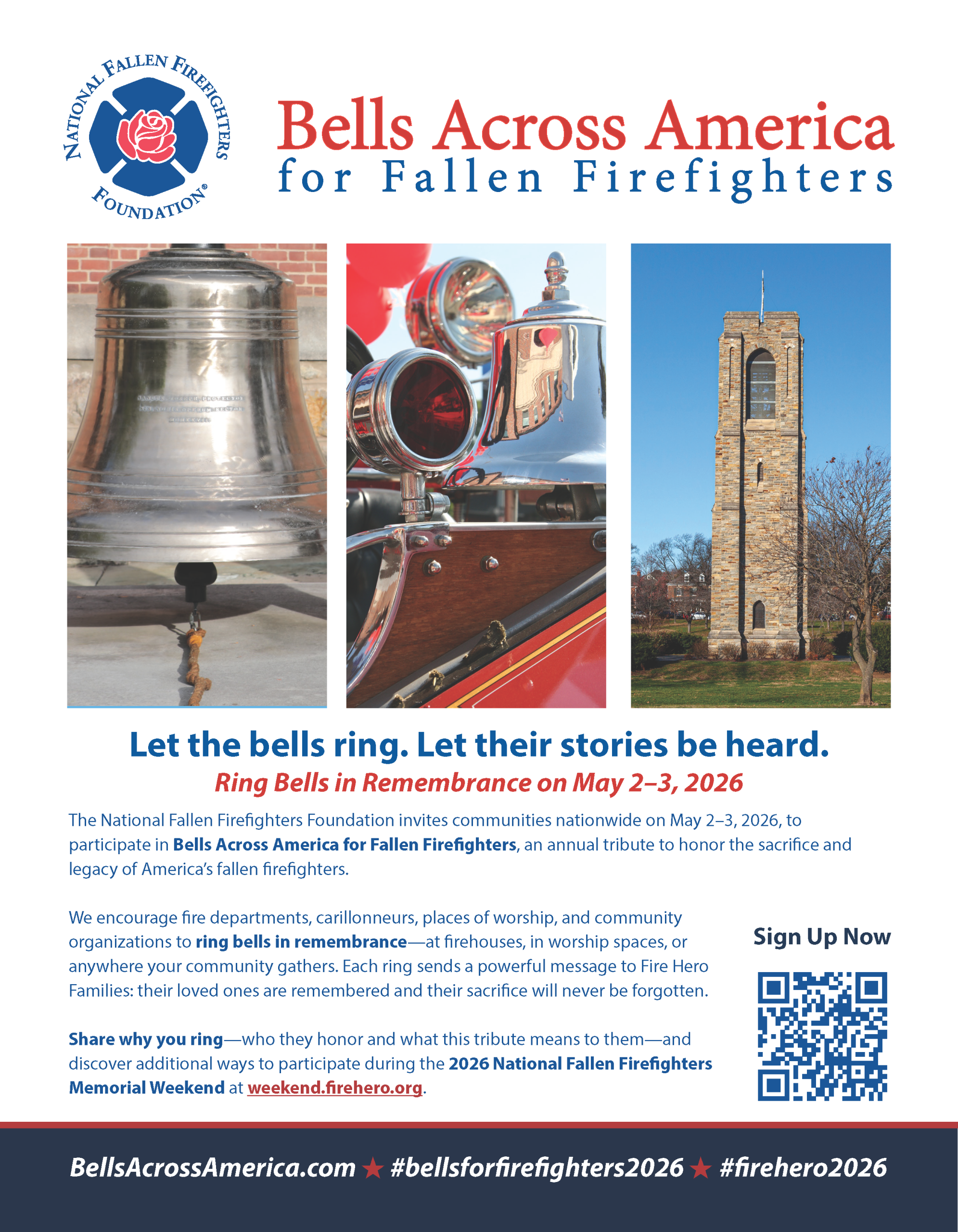 Bells Across America for Fallen Firefighters 2026 Flyer