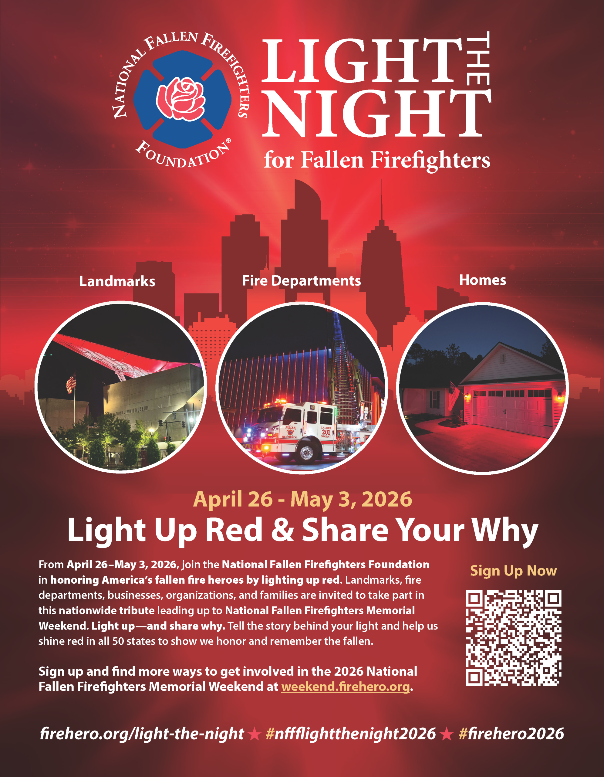 Light the Night for Fallen Firefighters 2026 Flyer