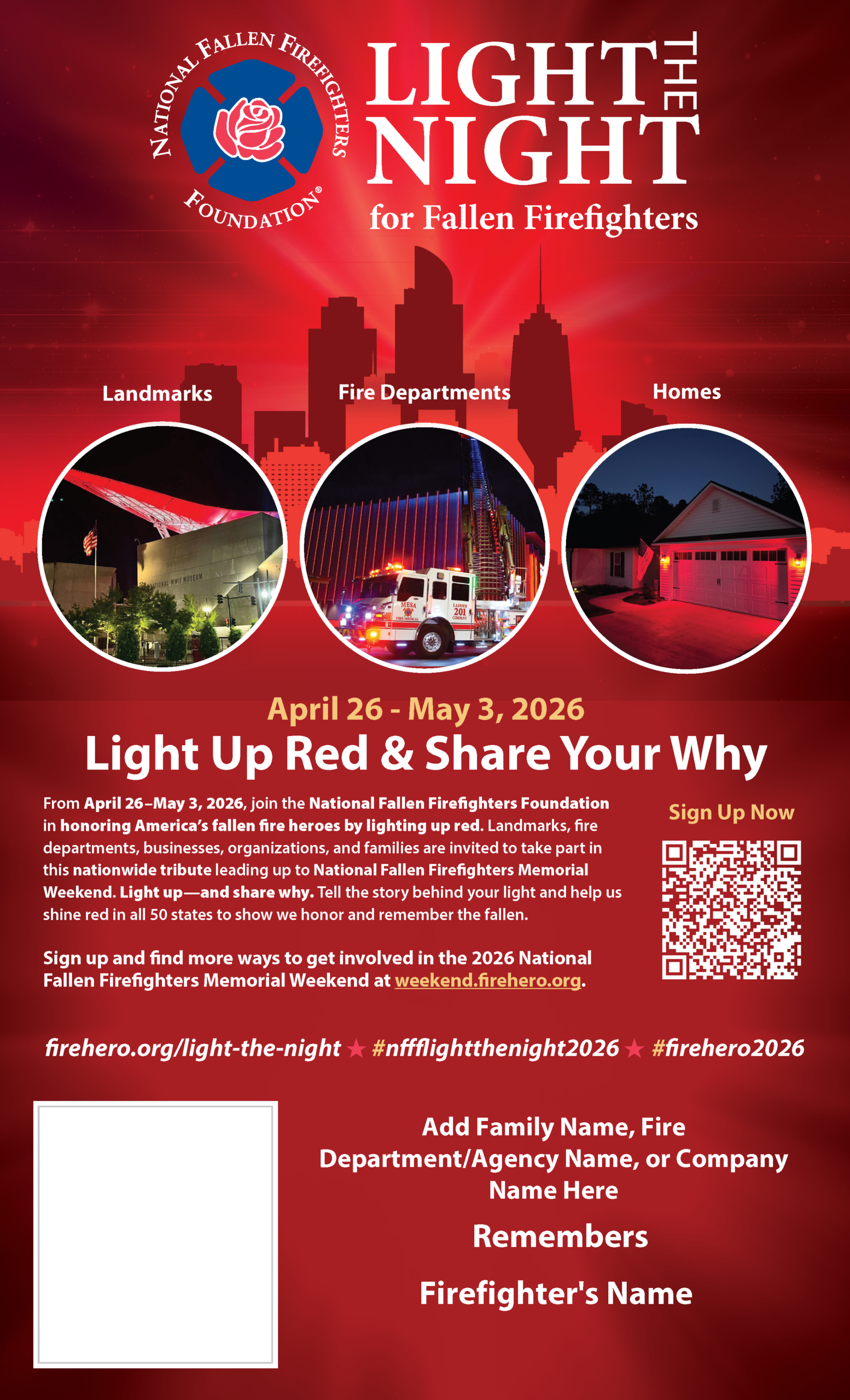 Light the Night for Fallen Firefighters 2026 Fillable Flyer