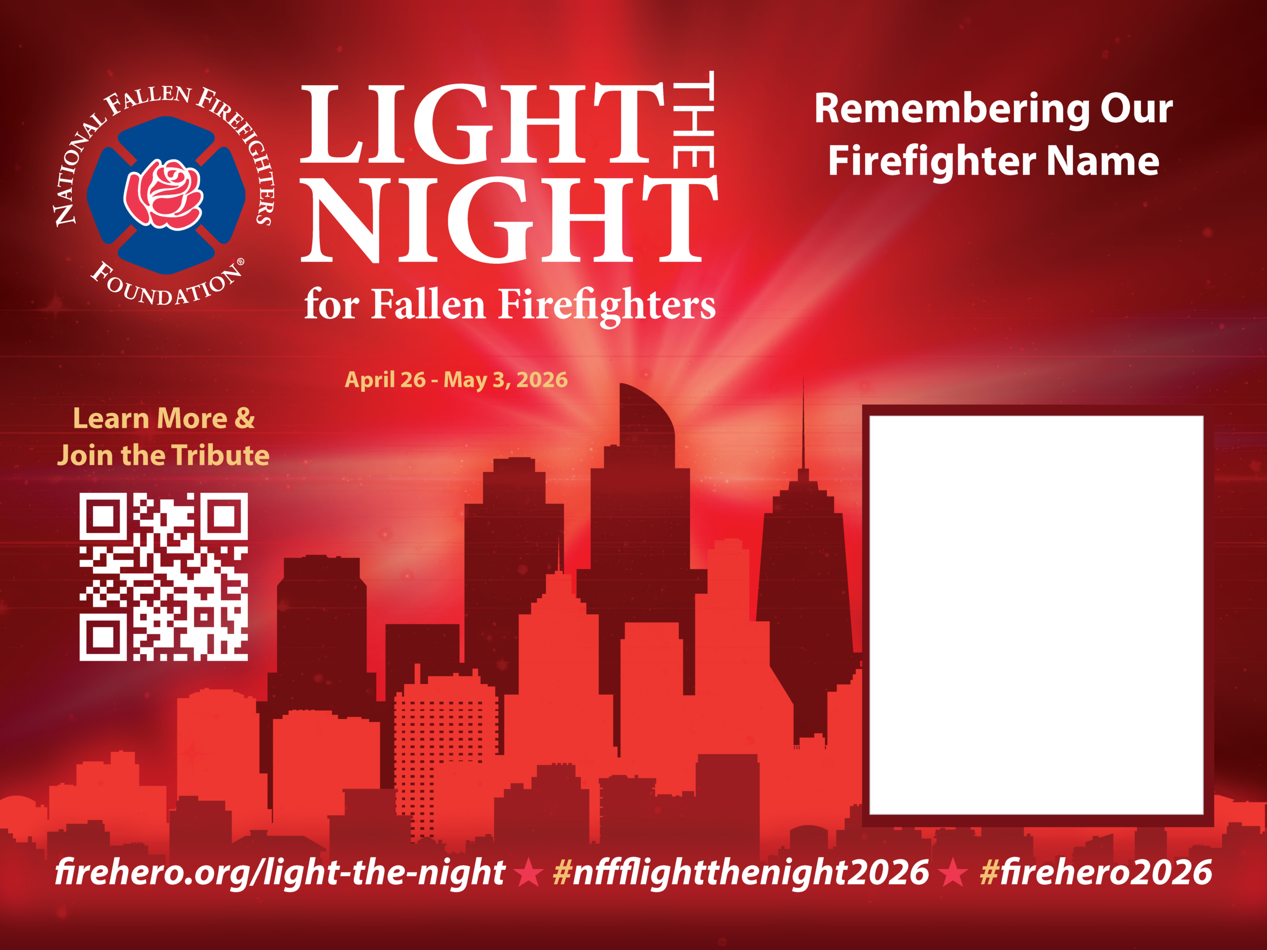 Light the Night for Fallen Firefighters 2026 Sign Template